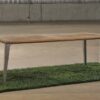 iron leg recycled teak dining table PFIT-12