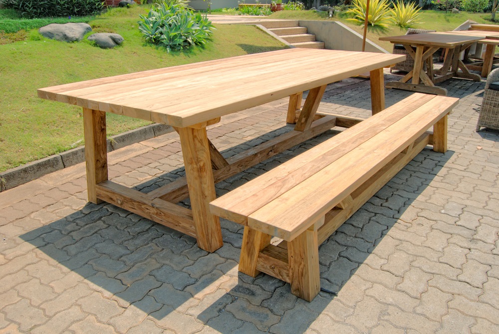 recycled teak furniture - dining table PFOT-13