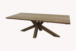 Solid Teak Wood Dining Table with Robust Base