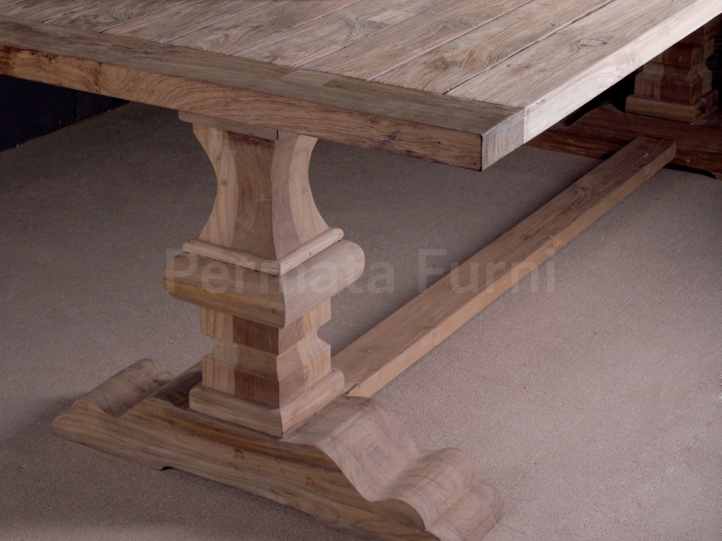 custom teak dining table