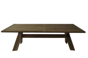 Westlake X Dining Table made from recycled teak with X-shaped legs