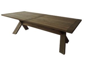 Recycled teak Westlake X Dining Table with natural finish
