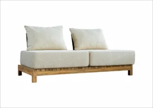 Calao 2-seater reclaimed teak sofa section, part of the Calao modular set by RecycleTeak