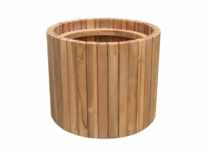 Nested Planter in reclaimed teak, size L, by RecycleTeak
